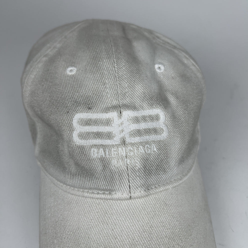 Balenciaga Icon BB Logo Distressed Hat