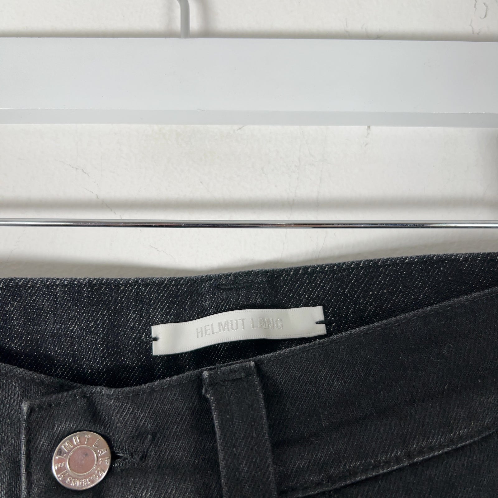 Helmut Lang Waxed Black Jeans