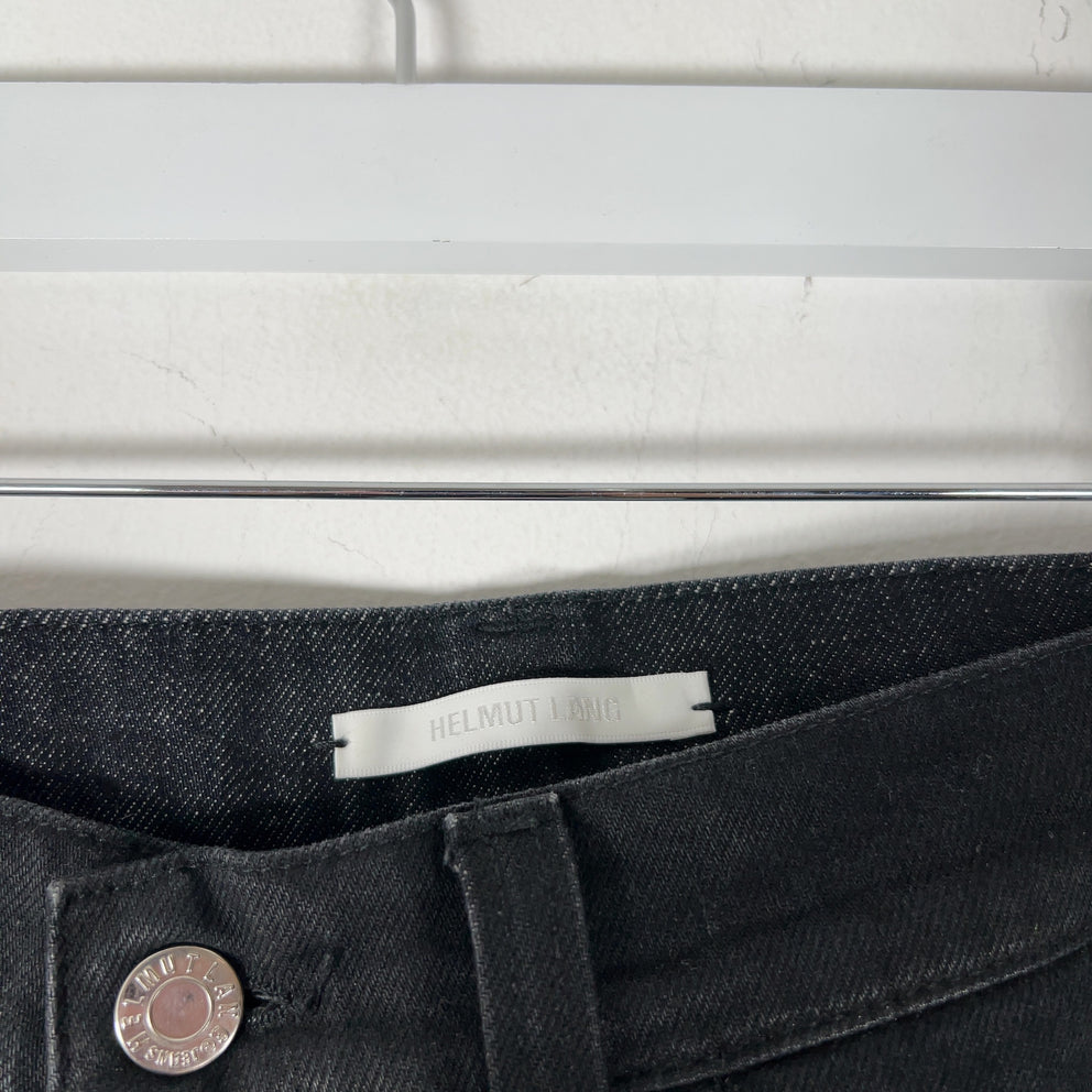 Helmut Lang Waxed Black Jeans