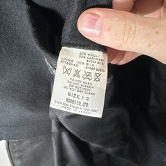 Number (N)ine AW06 'NOIR' Black Leather Hybrid Wool Napoleon Jacket Size 2