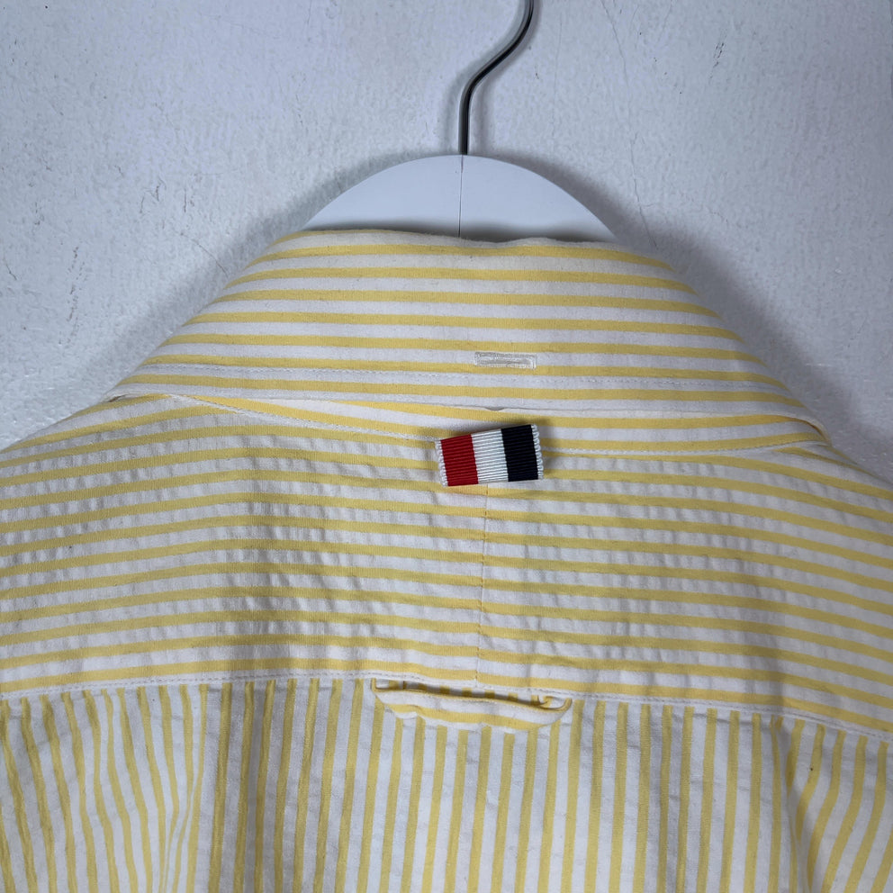 Thom Browne Yellow Gingham Shortsleeve Shirt