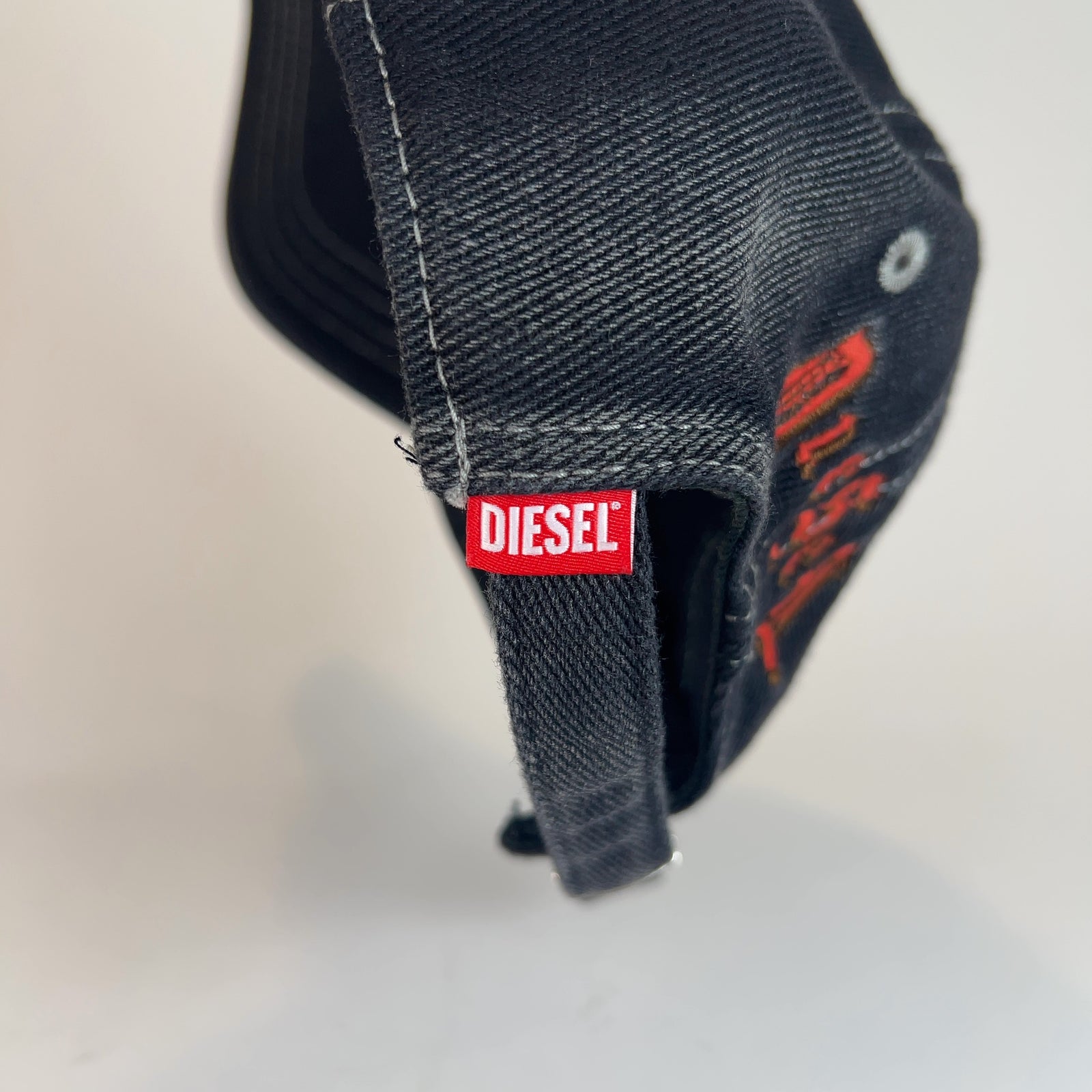 Diesel Military 'D' Logo Washed Denim Patch Hat