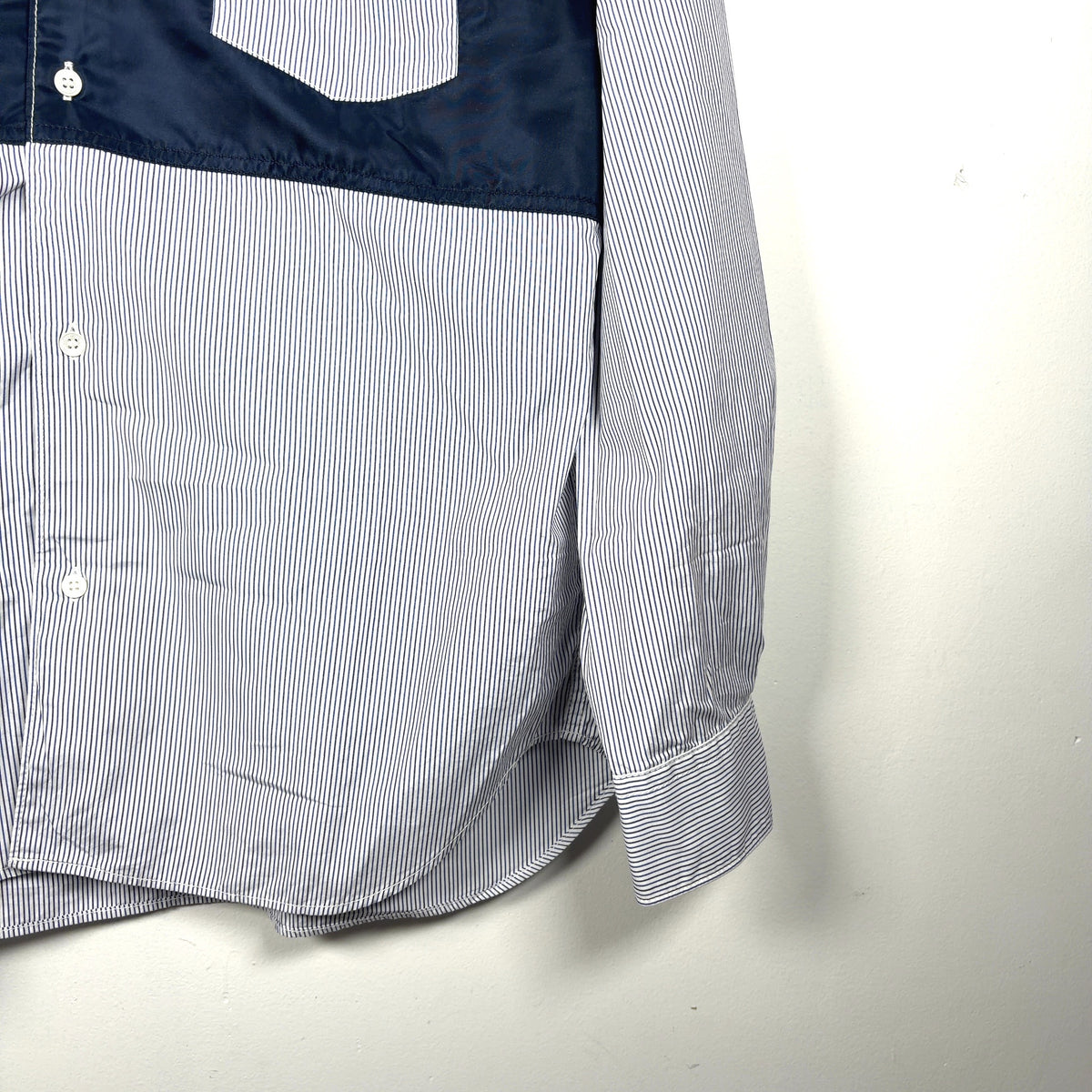 Comme Des Garcons Nylon Patched Button-Up Shirt