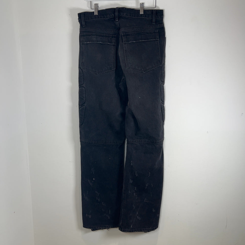 Satoshi Nakamoto Enduro Padded Distressed Black Jeans