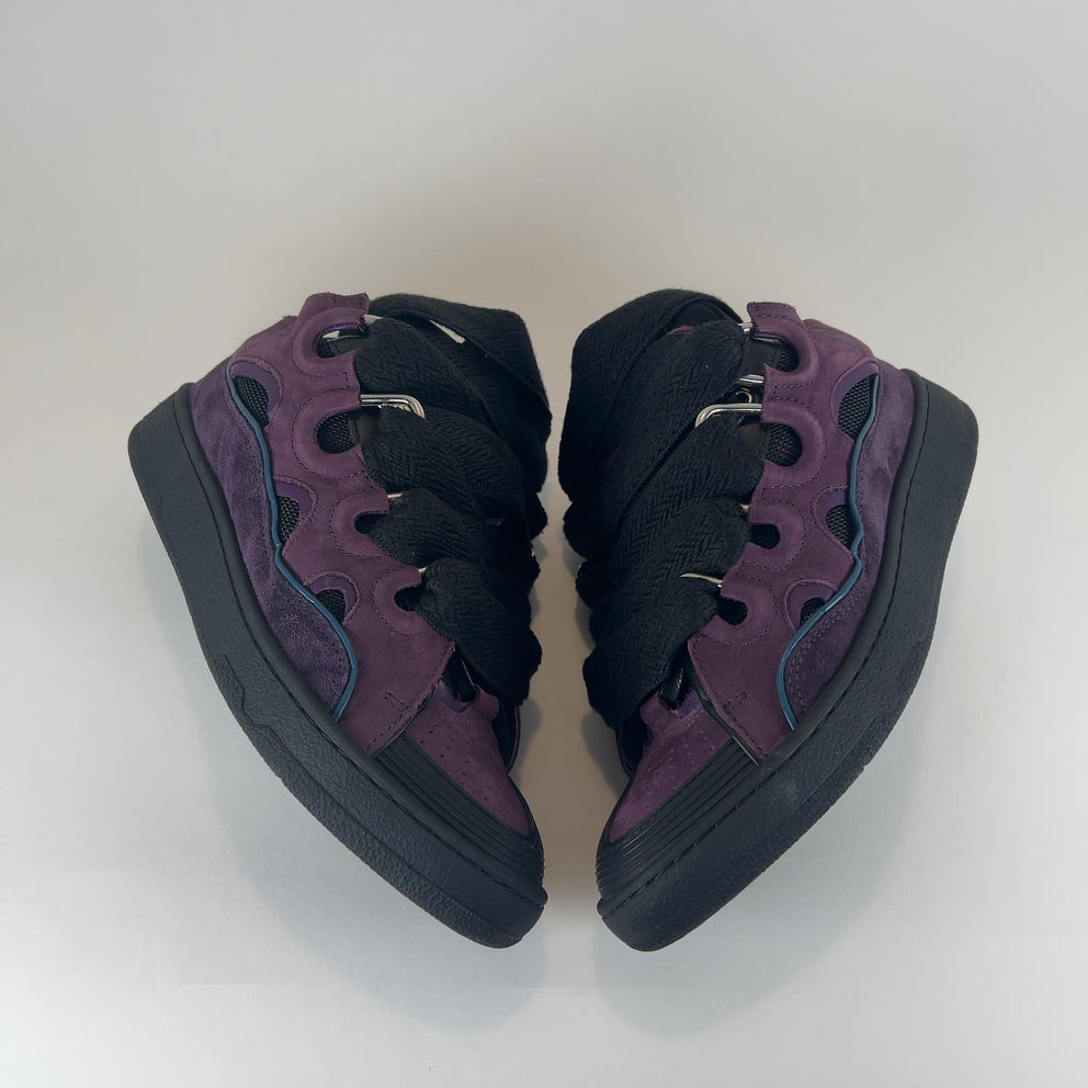 Lanvin 'Curb' Suede Low-Top Sneakers