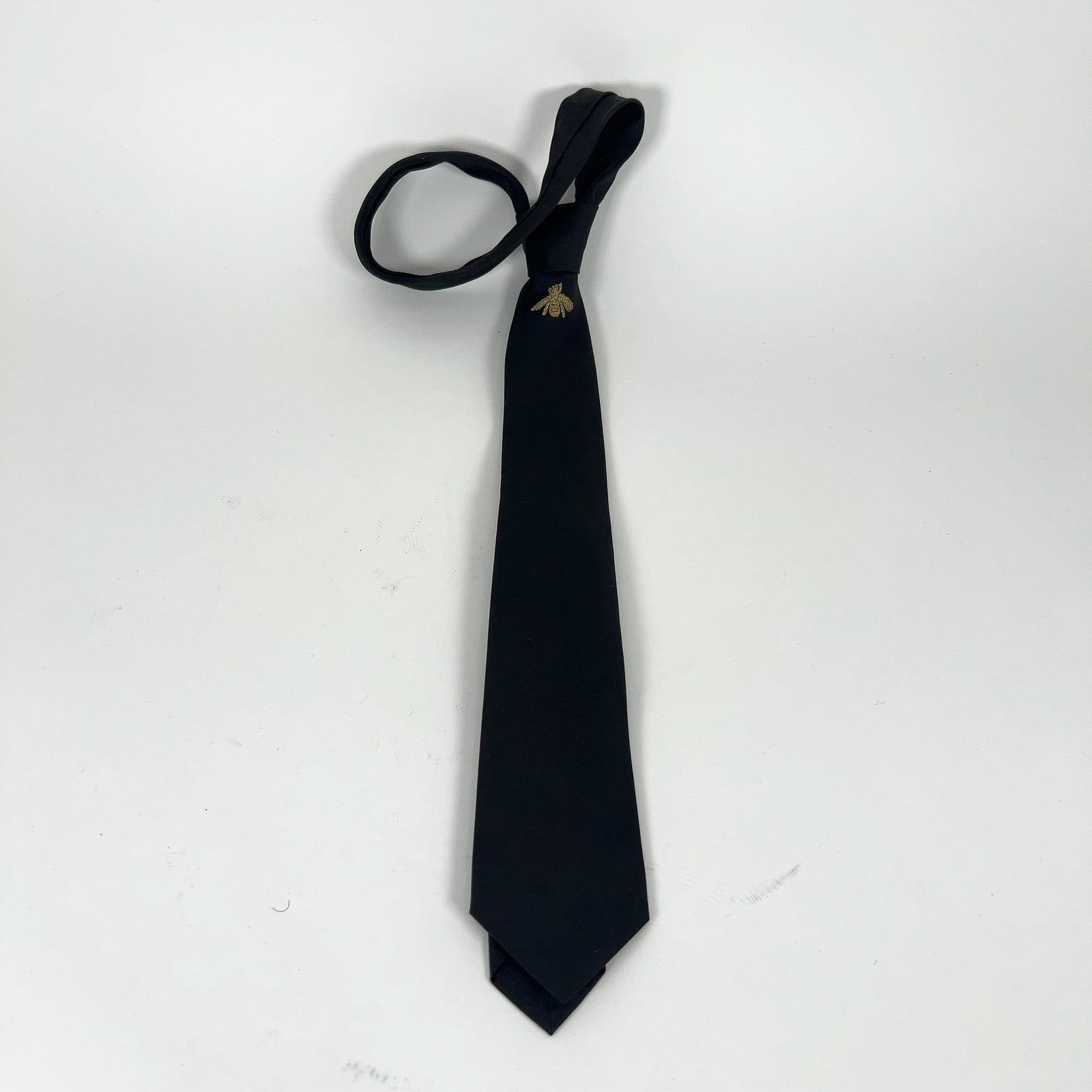 Gucci Slim Black 'Bee' Tie