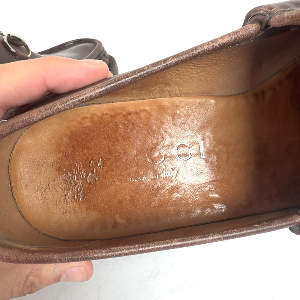 Gucci Horsebit Lug Brown Loafer