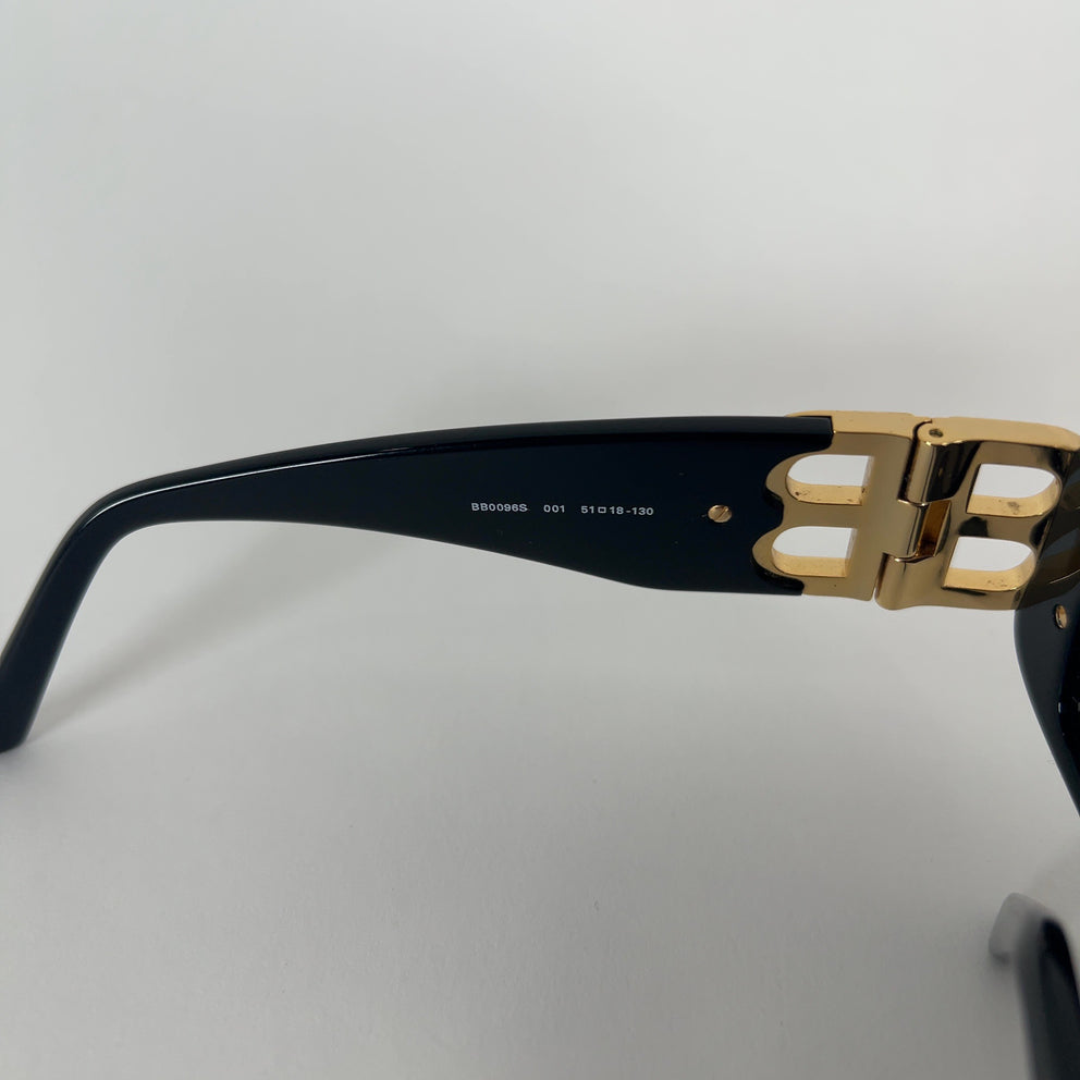 Balenciaga 'BB' Slim Rectangular Sunglasses