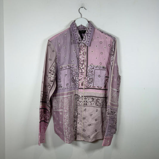 Amiri Purple Bandana Patchwork Shirt