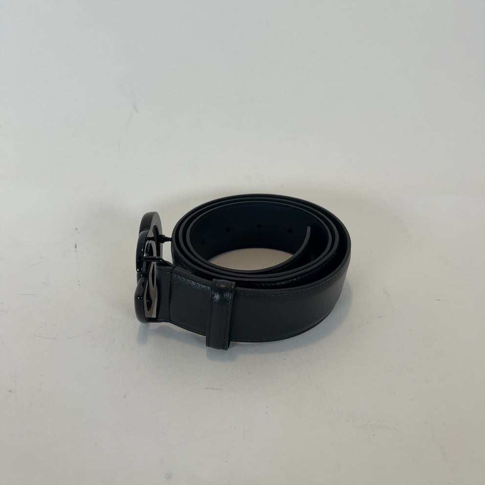 Gucci Black GG Buckle Belt