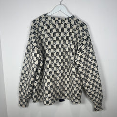 We11Done Monogram Knit Cardigan Sweater Size L