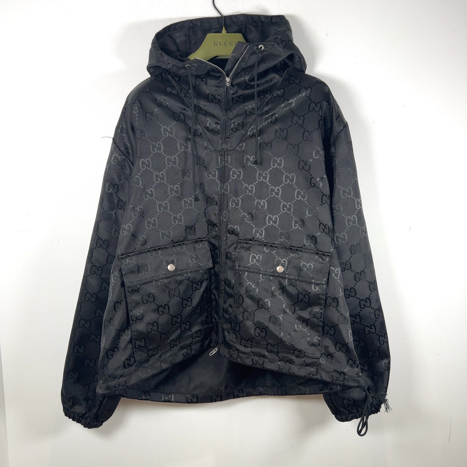 Gucci Off The Grid GG Nylon Zip Up Oversized Jacket