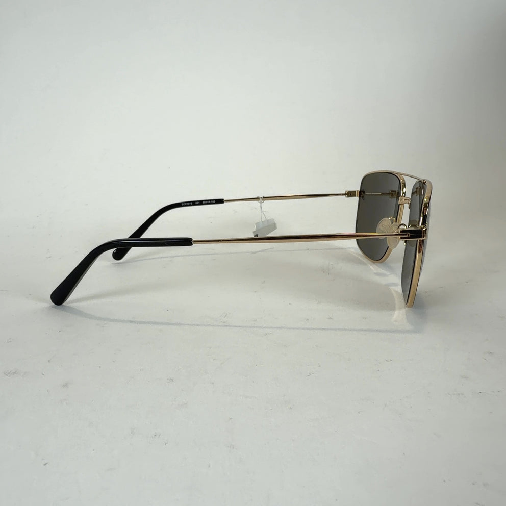 Stella McCartney Rectangle Aviator Gold Wire Frame Sunglasses