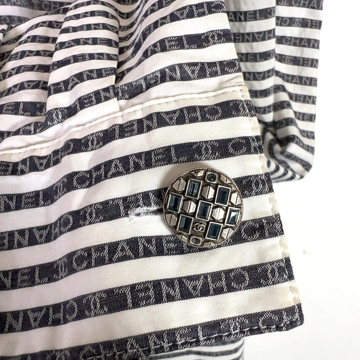 Chanel 2020 Striped Button-Up Shirt