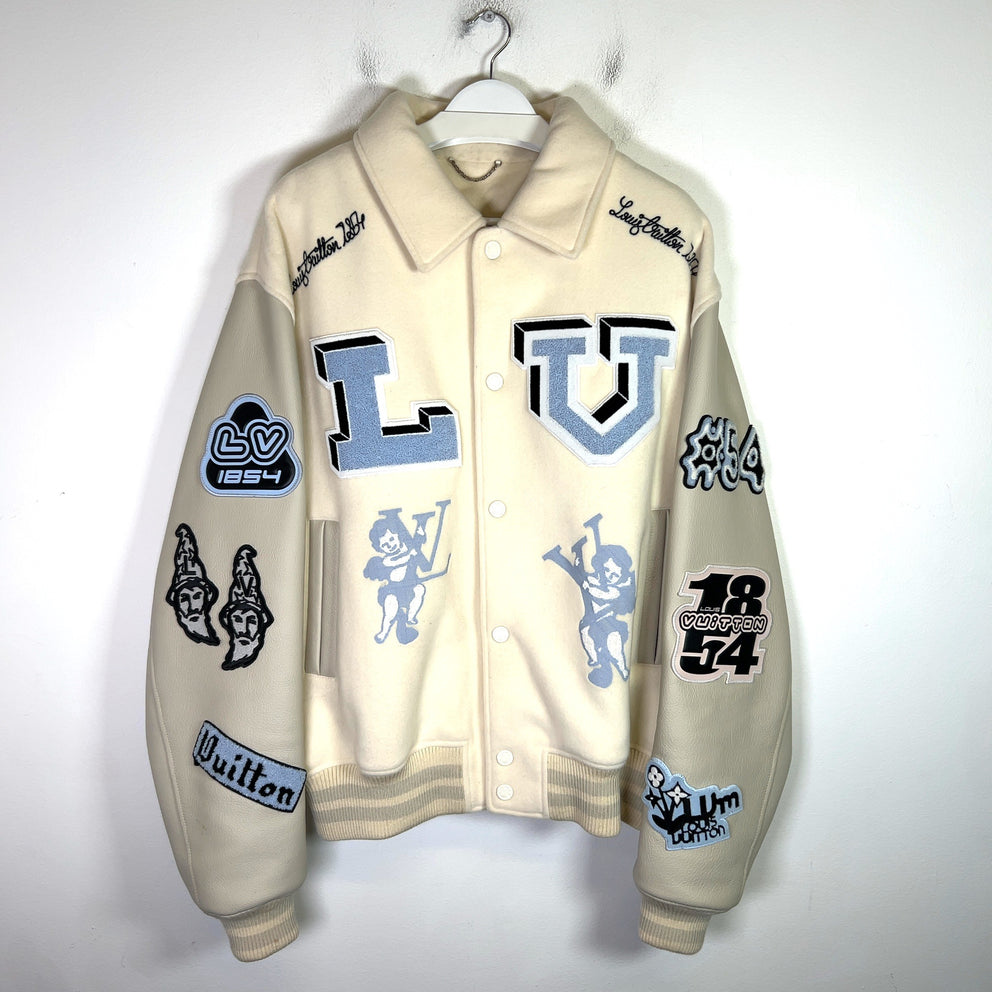 Louis Vuitton FW22 Patched 'Bugs Bunny' Varsity Jacket