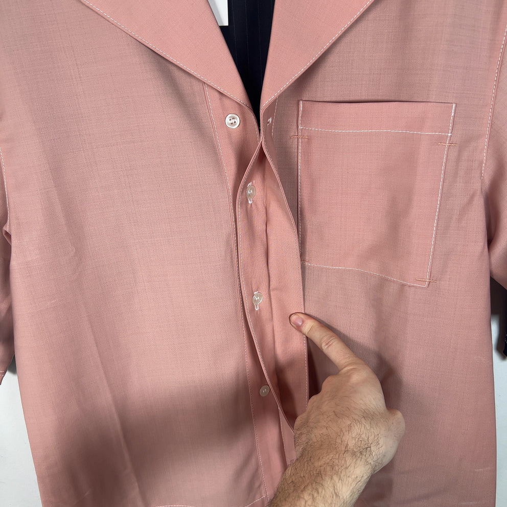 Pyer Moss Hybrid Cropped Camp Shirt