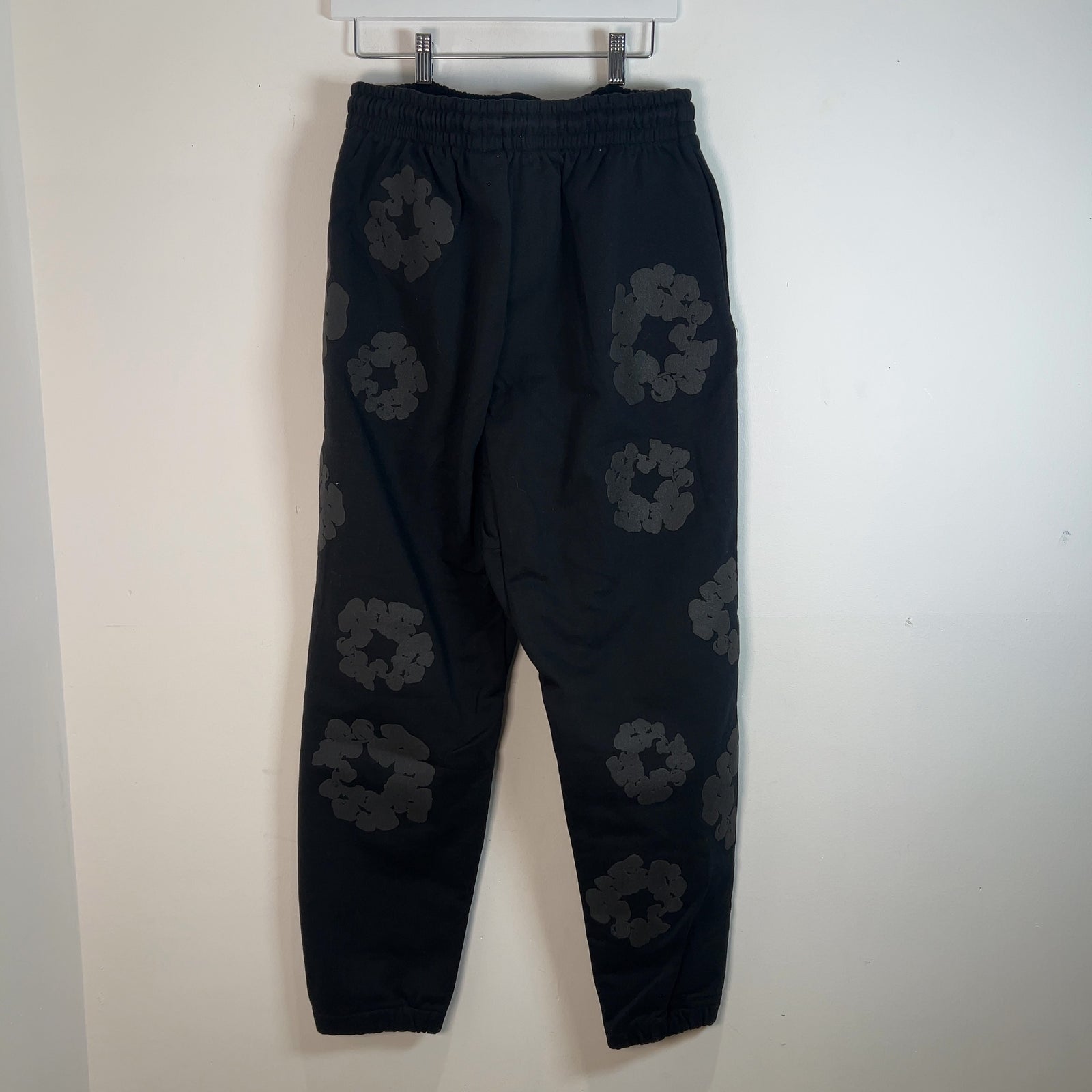 Denim Tears Black Mono Wreath Sweatpants Size S