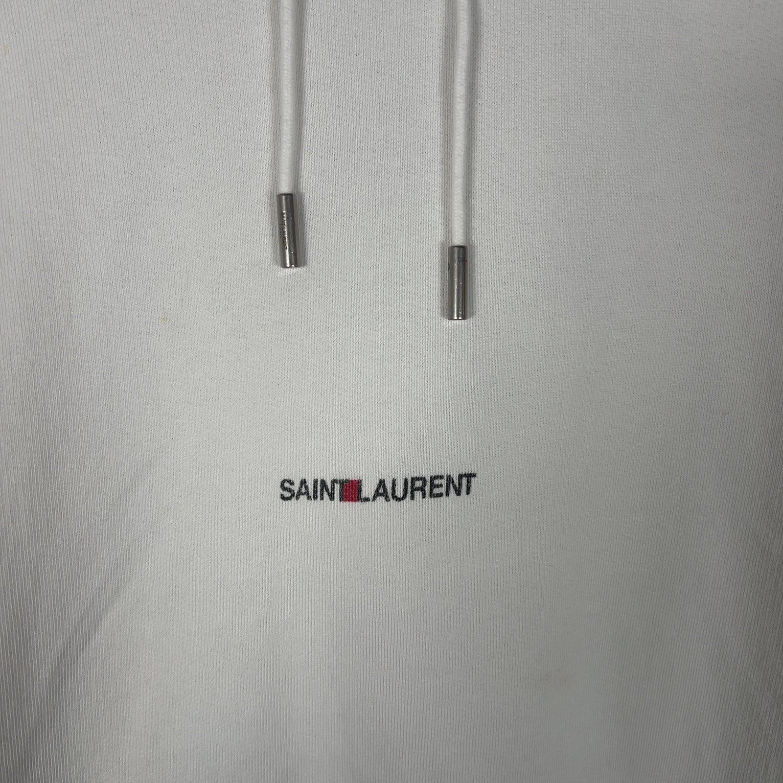 Saint Laurent Small Box Logo Pull-Over Hoodie