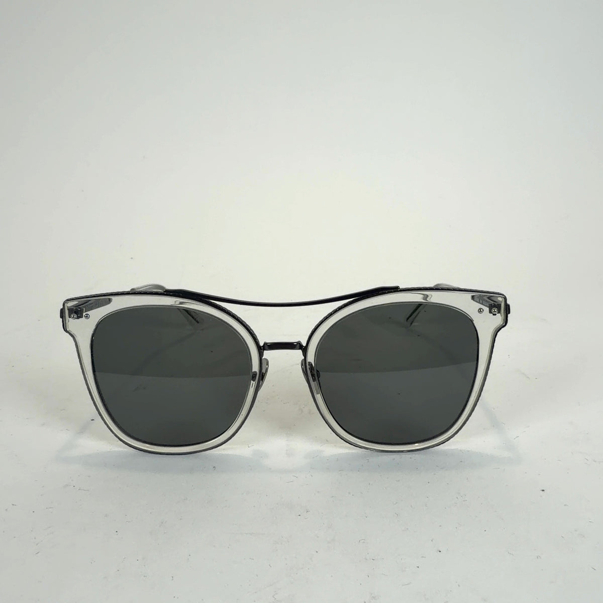Bottega Veneta Clear Silver Sunglasses