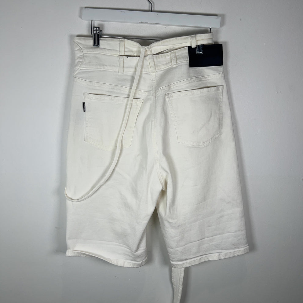 Ottolinger White Asymmetrical Wrap Shorts Size M
