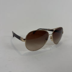 Chanel Lambskin Quilted CC Aviator Sunglasses
