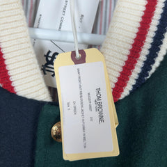Thom Browne Color Block Wool Varsity Jacket