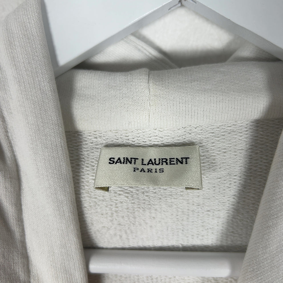 Saint Laurent Small Box Logo Pull-Over Hoodie