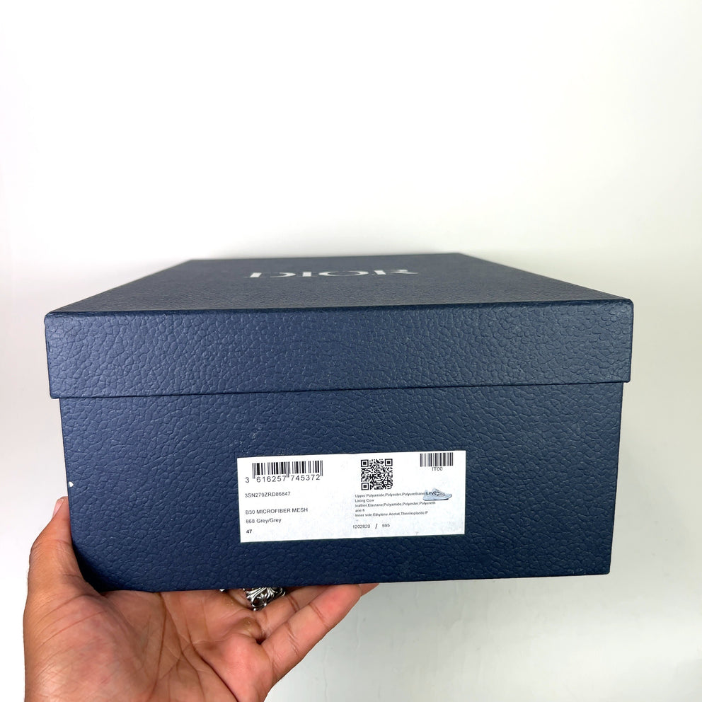 Dior B30 Grey Technical Mesh Sneakers