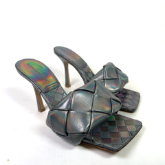 Bottega Veneta Oyster Lido Intrecciato Leather Heels