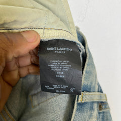 Saint Laurent FW14 D02 Crash Denim Jeans