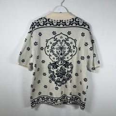 Rhude Floral Motif Knit Button Up Shirt