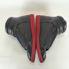 Maison Margiela Black/Red Leather High-Top Futures