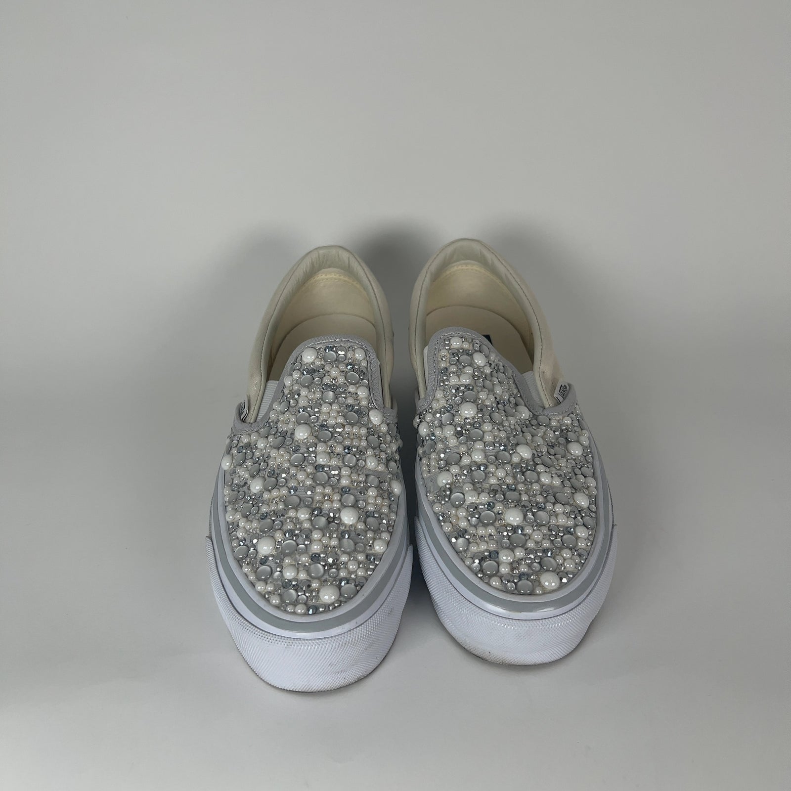 Vans x Mattias Golli Grey/White Slip On Pearl Checkerboard Slip On Sneaker Size 8