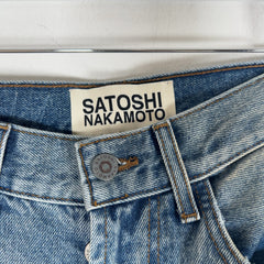 Satoshi Nakamoto 'Bressed To Be Stressed' Distressed Cash Jeans