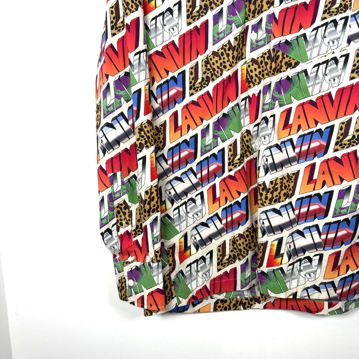 Lanvin Multi Print Logo Button Up Shirt