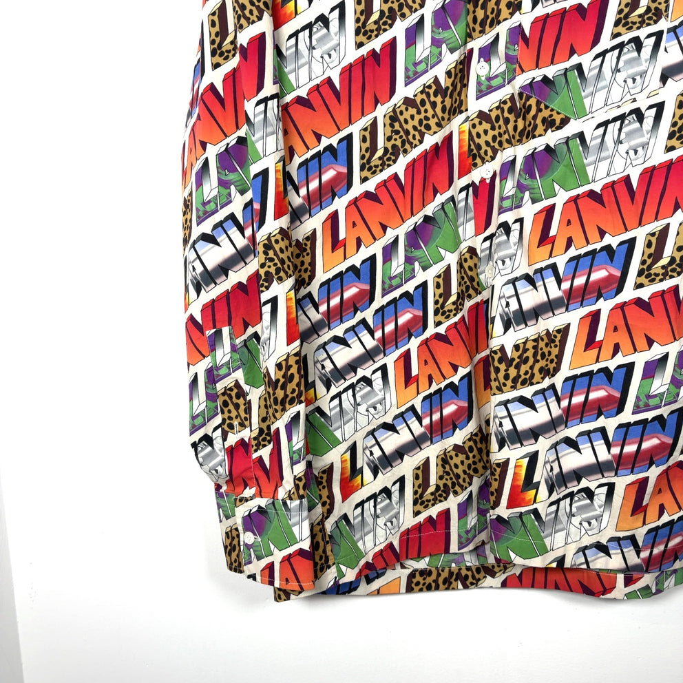 Lanvin Multi Print Logo Button Up Shirt