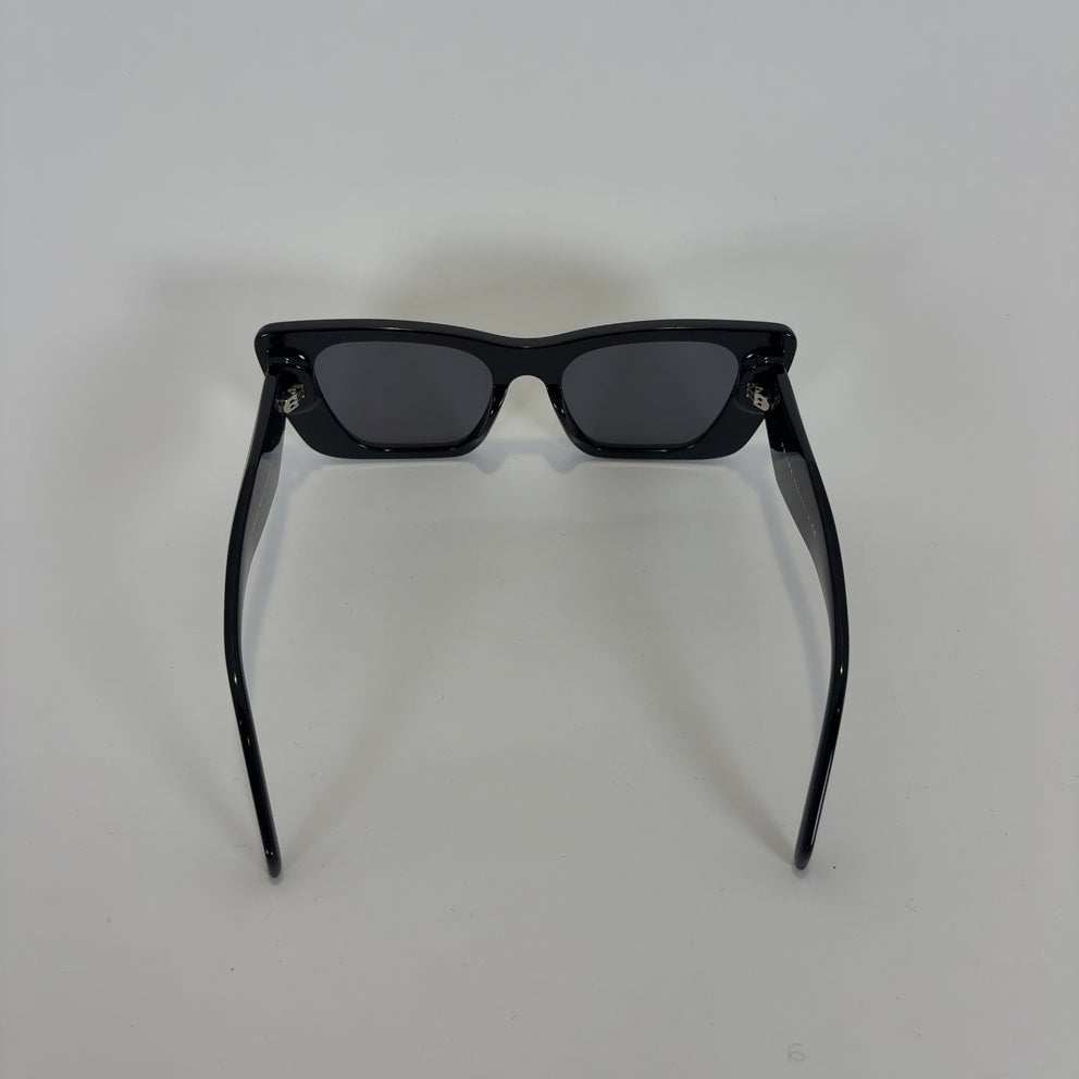 Prada Plaque Logo Wide Cat Eye Sunglasses
