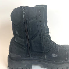 Balenciaga Distressed Canvas Combat Strike Boots