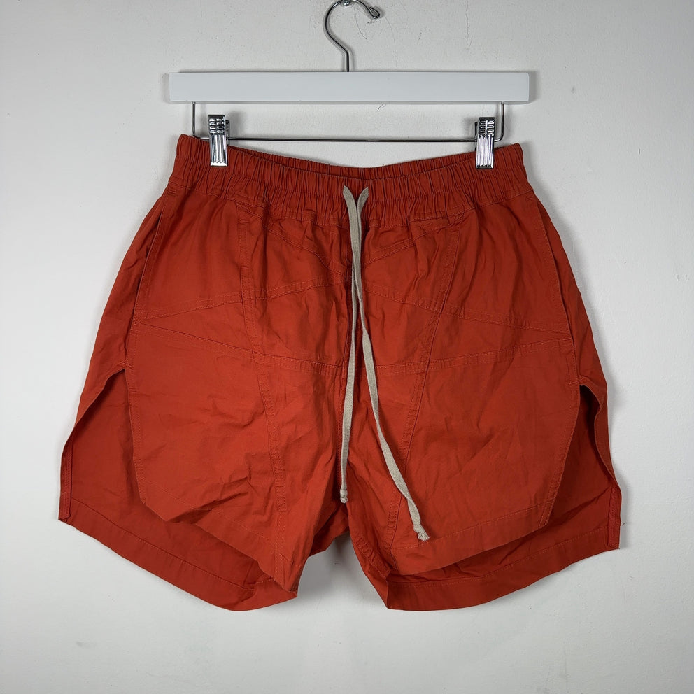 Rick Owens Strobe Penta Boxer Orange Shorts