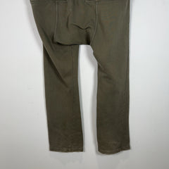 Rick Owens Army Green Felpa Drop Crotch Sweatpants