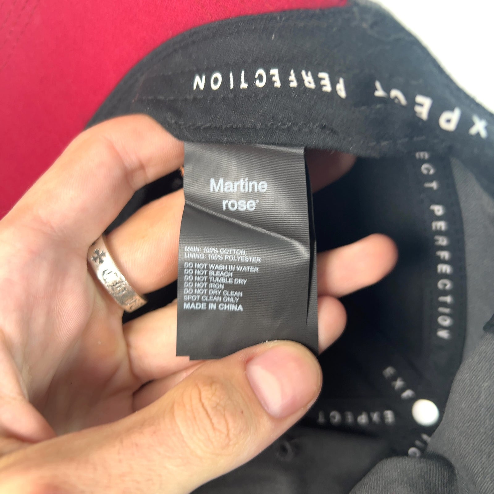 Martine Rose Logo Roll Back Graphic Hat