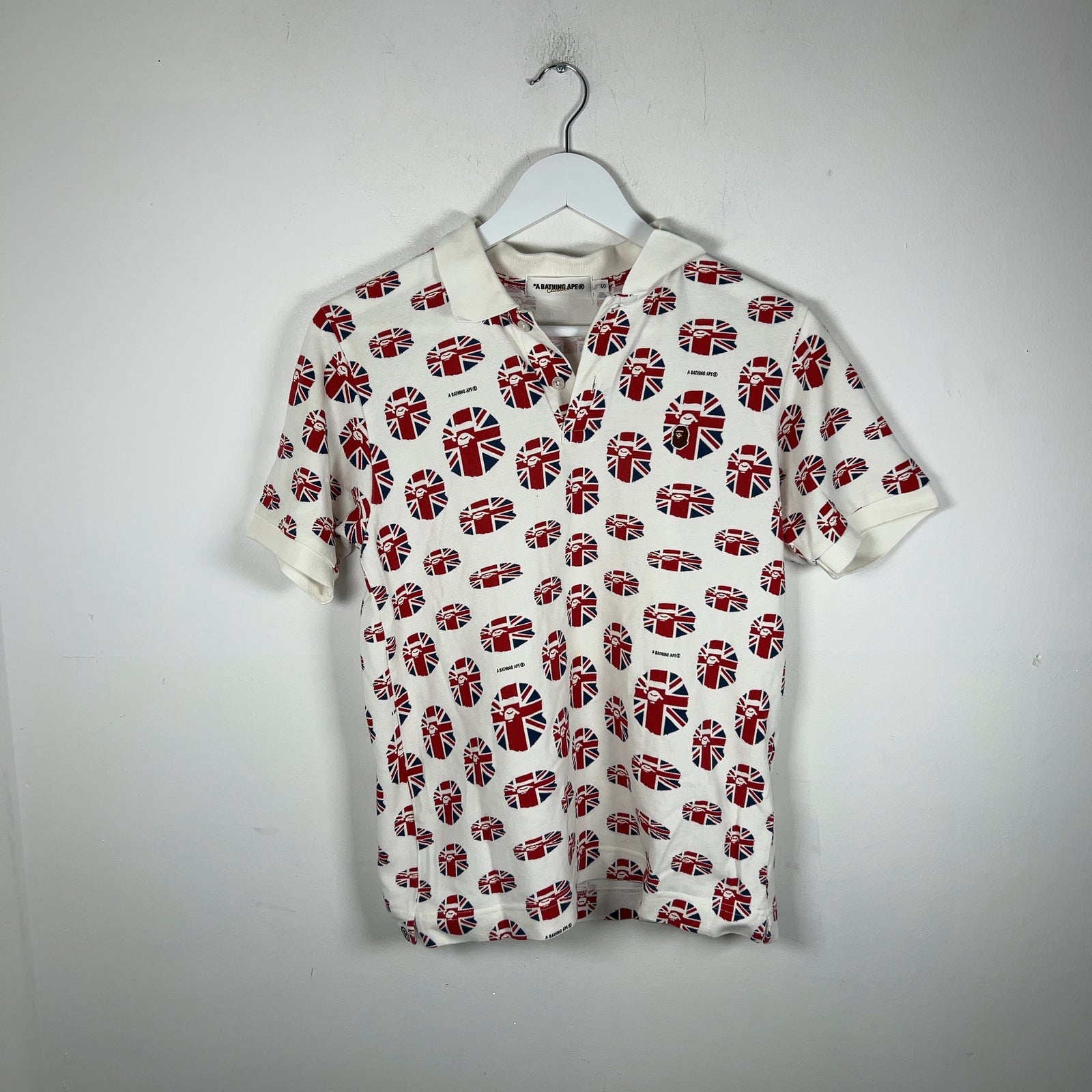 Bape England Ape Head Logo Polo Shirt