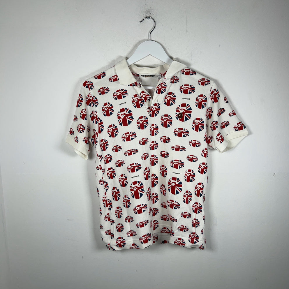 Bape England Ape Head Logo Polo Shirt