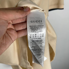 Gucci GG Striped Collar Polo Shirt