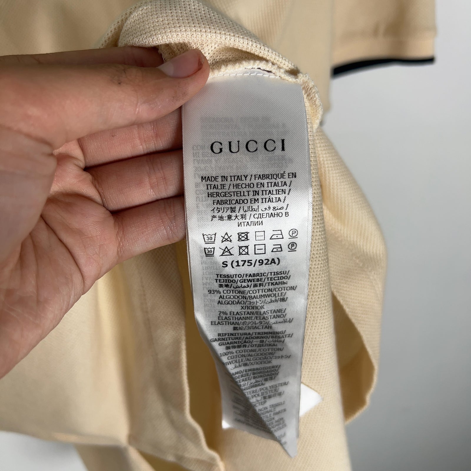 Gucci GG Striped Collar Polo Shirt