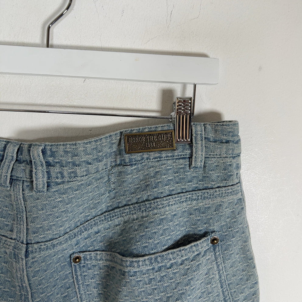 Honor The Gift Cross Stitch Denim Carpenter Shorts