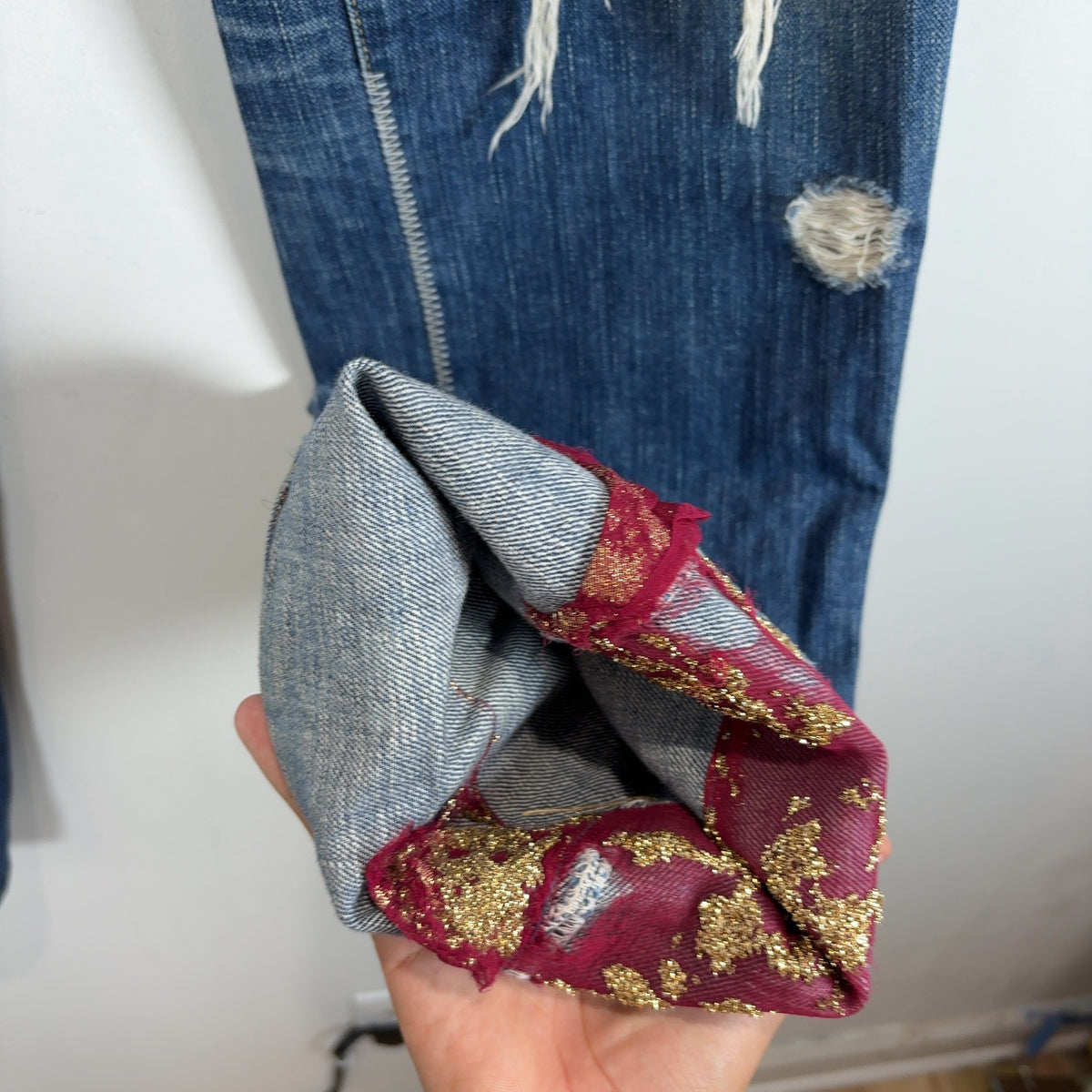 Number (N)ine SS03 Kurt Cobain Patchwork Jeans
