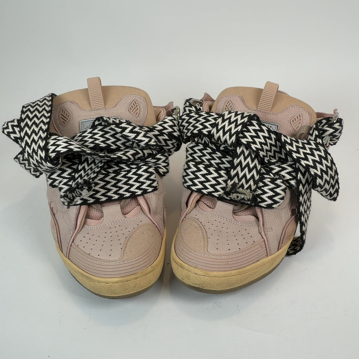 Lanvin Pale Pink Curb Lowtop Sneakers