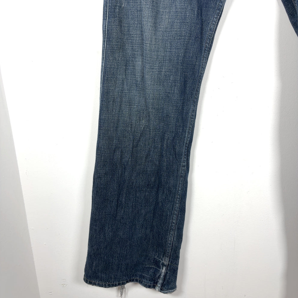 Rick Owens Slab Wide Leg Patch Pocket Jeans