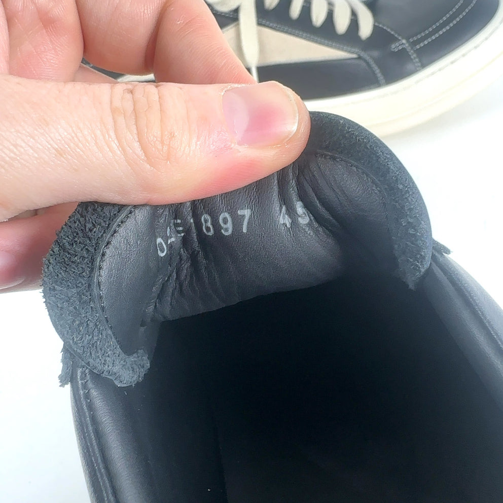 Rick Owens Mainline Vintage Low Top Sneakers Size 12